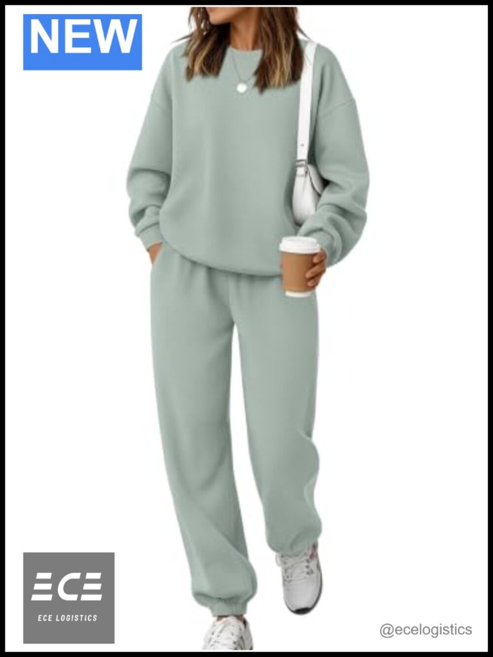 Women's 2 Piece Sweatsuit Set Crewneck Pullover & Jogger Sweatpants Lounge